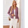 imageGRACE KARIN Womens Long Sleeve Button Down Sweater Classic VNeck Knit CardiganGray Pink
