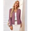 imageGRACE KARIN Womens Long Sleeve Button Down Sweater Classic VNeck Knit CardiganGray Pink