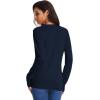 imageGRACE KARIN Womens Long Sleeve Button Down Sweater Classic VNeck Knit CardiganNavy Blue