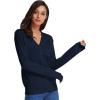 imageGRACE KARIN Womens Long Sleeve Button Down Sweater Classic VNeck Knit CardiganNavy Blue
