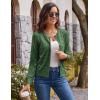 imageGRACE KARIN Womens Long Sleeve Button Up Cable Knit Cardigan Lightweight 2025 Crewneck Button Down Sweaters for WomenArmy Green