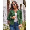 imageGRACE KARIN Womens Long Sleeve Button Up Cable Knit Cardigan Lightweight 2025 Crewneck Button Down Sweaters for WomenArmy Green