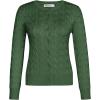 imageGRACE KARIN Womens Long Sleeve Button Up Cable Knit Cardigan Lightweight 2025 Crewneck Button Down Sweaters for WomenArmy Green