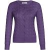 imageGRACE KARIN Womens Long Sleeve Button Up Cable Knit Cardigan Lightweight 2025 Crewneck Button Down Sweaters for WomenMidpurple