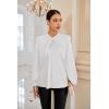 imageGRACE KARIN Womens Long Sleeve Satin BlouseMock Neck Work Silk ShirtsDressy Tops for Business Casual OfficeIvory