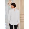 imageGRACE KARIN Womens Long Sleeve Satin BlouseMock Neck Work Silk ShirtsDressy Tops for Business Casual OfficeIvory