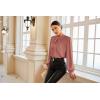 imageGRACE KARIN Womens Long Sleeve Satin BlouseMock Neck Work Silk ShirtsDressy Tops for Business Casual OfficeLight Pink