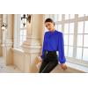 imageGRACE KARIN Womens Long Sleeve Satin BlouseMock Neck Work Silk ShirtsDressy Tops for Business Casual OfficeRoyal Blue