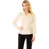 imageGRACE KARIN Womens Long Sleeve Tops Business Casual Dressy Button Down Peplum Blouses Fall Collared Work Elegant ShirtIvory