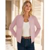 imageGRACE KARIN Womens Long Sleeve Zip Up Cardigan Sweaters Lightweight Fall Fashion Sweater Jacket Knitted Fall ClothesLight Pink