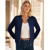 imageGRACE KARIN Womens Long Sleeve Zip Up Cardigan Sweaters Lightweight Fall Fashion Sweater Jacket Knitted Fall ClothesNavy Blue