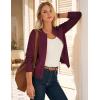 imageGRACE KARIN Womens Long Sleeve Zip Up Cardigan Sweaters Lightweight Fall Fashion Sweater Jacket Knitted Fall ClothesWine Red