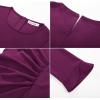 imageGRACE KARIN Work Dresses for Women 2025 34 Sleeve Sheath Business Dress Ruched Bodycon Office Cocktail DressPink Purple
