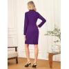 imageGRACE KARIN Work Dresses for Women 2025 Long Sleeve Business Dress Elegant Wrap Church Office Sheath Dress with PocketsPurple
