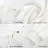 imageGRACE KARIN Work Shirts for Women Lantern Long Sleeve V Neck Blouse Button Down Elegant Business Office TopIvory White