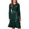 imageGRACE KARIN Girls Fall Sweater Dress Tween Long Sleeve Fashion Button Front Fancy Ruffle Winter Casual Dresses Size 614Green