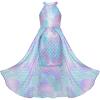imageGRACE KARIN Girls Halter Neck Sequin Dress 614Y Kids Fancy Formal Party Christmas Sparkly Pageant Birthday DressesMermaid