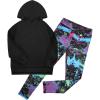imageGRACE KARIN Girls Hoodie  Leggings Set Teen Long Sleeve Fashion Sweatshirts Sweatpant Fall Outfit Winter Clothing 614Black
