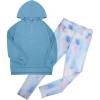 imageGRACE KARIN Girls Hoodie  Leggings Set Teen Long Sleeve Fashion Sweatshirts Sweatpant Fall Outfit Winter Clothing 614Dusty Blue