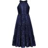 imageGRACE KARIN Girls Sequin Dress Formal Party Elegant Fancy Girls Maxi Long Dress for 514YNavy Blue