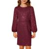 imageGRACE KARIN Girls Sparkly Sequin Formal Dress Long Sleeve Bodycon Fancy Party Dress 514YBurgundy