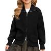 imageGRACE KARIN Girls Sweater Cardigan Uniform Zip Up Knit Fall Kid Jacket Size 614Black