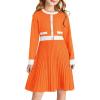 imageGRACE KARIN Girls Sweater Fall Dress Long Sleeve Knit A Line Contrast Casual Winter Dresses 614YOrange