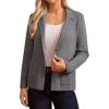 imageGRACE KARIN Sweater Blazers for Women Business Casual Long Sleeve Open Front Lapel Sweatshirt Blazer Suit Jacket with PocketsMedium Grey