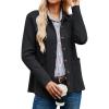 imageGRACE KARIN Women Casual Cardigan Knit Button Down Jacket Long Sleeve Sweater Blazer with PocketsBlack