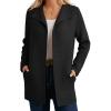 imageGRACE KARIN Women Long Cardigan Sweaters Fall Chunky Sweater Jacket Ribbed Knit Lapel Coatigan with PocketsBlack