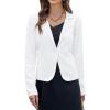 imageGRACE KARIN Women Sweater Blazer Casual Work Croppped Cardigan Lightweight Button Front Short Knit Blazer Jacket SXXLWhite