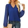 imageGRACE KARIN Women Tops V Neck Long Sleeve Shirts Lace Dressy Casual Business Blouses Fall Fashion 2025Royal Blue