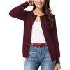 imageGRACE KARIN Womens Classic Long Sleeve Knit Cardigan Sweaters Casual Open Front Button Down Cardigans S3XLWine Red