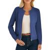 imageGRACE KARIN Womens Long Sleeve Zip Up Cardigan Sweaters Lightweight Fall Fashion Sweater Jacket Knitted Fall ClothesDenim Blue