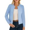 imageGRACE KARIN Womens Long Sleeve Zip Up Cardigan Sweaters Lightweight Fall Fashion Sweater Jacket Knitted Fall ClothesLight Blue