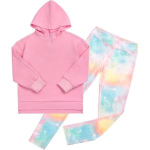 imageGRACE KARIN Girls Hoodie  Leggings Set Teen Long Sleeve Fashion Sweatshirts Sweatpant Fall Outfit Winter Clothing 614Pink