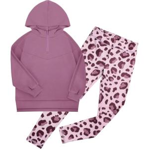 imageGRACE KARIN Girls Hoodie  Leggings Set Teen Long Sleeve Fashion Sweatshirts Sweatpant Fall Outfit Winter Clothing 614Purple
