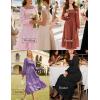 imageGRACE KARIN 2025 Womens Long Sleeve Floral Wedding Guest DressSquare Neck Boho Maxi Dress Flowy Elegant Fall DressPurple