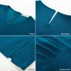 imageGRACE KARIN 2025 Womens Wear to Work Bodycon Dresses 34 Sleeve V Neck Business Casual Elegant Office Pencil DressPeacock Blue