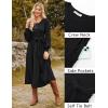 imageGRACE KARIN Casual Long Sleeve Dress 2025 A Line Fall Sweater Dresses Ribbed Crew Neck Midi Dress with PocketBlack