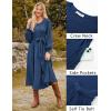 imageGRACE KARIN Casual Long Sleeve Dress 2025 A Line Fall Sweater Dresses Ribbed Crew Neck Midi Dress with PocketBlue