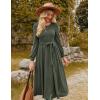 imageGRACE KARIN Casual Long Sleeve Dress 2025 A Line Fall Sweater Dresses Ribbed Crew Neck Midi Dress with PocketGray Green