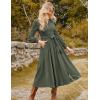 imageGRACE KARIN Casual Long Sleeve Dress 2025 A Line Fall Sweater Dresses Ribbed Crew Neck Midi Dress with PocketGray Green