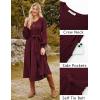 imageGRACE KARIN Casual Long Sleeve Dress 2025 A Line Fall Sweater Dresses Ribbed Crew Neck Midi Dress with PocketWine Red