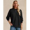 imageGRACE KARIN Fall Oversized Sweaters for Women Crewneck Knit Pullover 2025 Fashion Outfits TrendyBlack