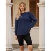 imageGRACE KARIN Fall Oversized Sweaters for Women Crewneck Knit Pullover 2025 Fashion Outfits TrendyBlue