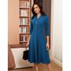 imageGRACE KARIN Fall Work Dresses for Women 202534 Sleeve Business Dress with PocketsALine Office Professional DressesBlue Green