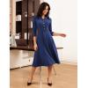 imageGRACE KARIN Fall Work Dresses for Women 202534 Sleeve Business Dress with PocketsALine Office Professional DressesNavy Blue