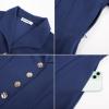imageGRACE KARIN Fall Work Dresses for Women 202534 Sleeve Business Dress with PocketsALine Office Professional DressesNavy Blue