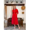 imageGRACE KARIN Fall Work Dresses for Women 202534 Sleeve Business Dress with PocketsALine Office Professional DressesWine Red